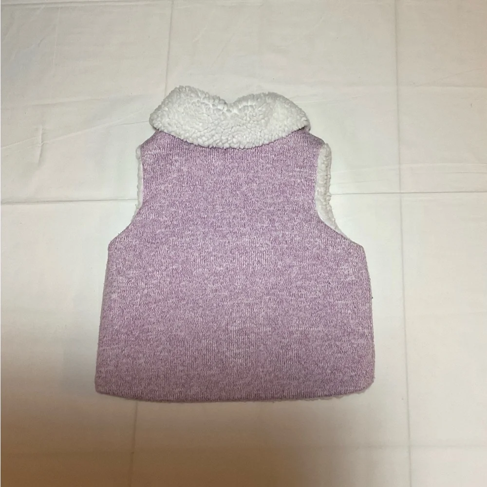 Gymboree Baby Girls Size 12-24 Months Lavender With Faux Fur Vest